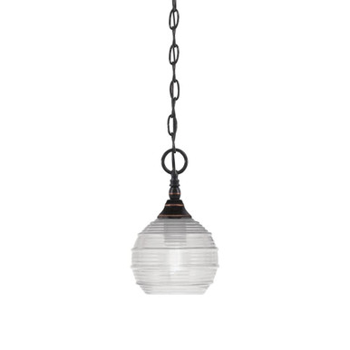 1 Light Chain Hung Mini Pendant 9.75 x 6 Inch by Toltec 11-BC-5110