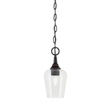 1 Light Chain Hung Mini Pendant 11 x 5 Inch by Toltec 11-BC-210