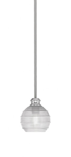 Edge 1 Light Small Stem Hung Pendant 6.5 Inch Tall by Toltec - 1151-6-6.5-1