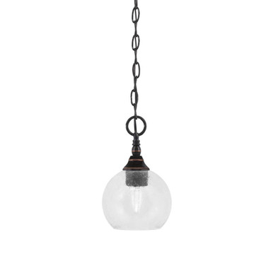 1 Light Chain Hung Mini Pendant 9.75 x 5.75 Inch by Toltec 11-BC-4100