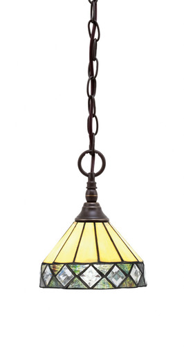 1 Light Chain Hung Mini Pendant 9 x 7 Inch by Toltec 11-BC-458 - 11-BC-458