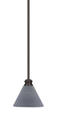 Edge 1 Light Steel Small Stem Hung Pendant 6.25 Inch Tall by Toltec - 1151-7-6.25