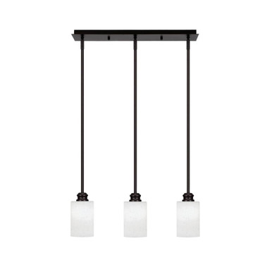 Edge 3 Light Mini stem Hung Pendant by Toltec - 1153-ES-310