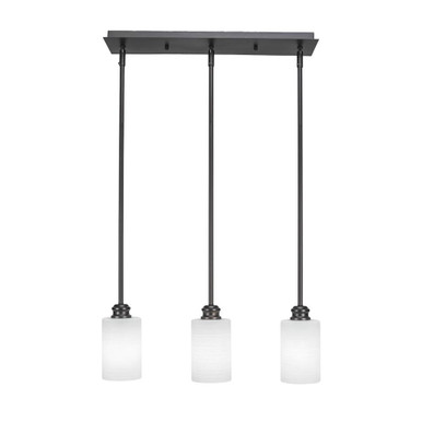 Edge 3 Light Mini stem Hung Pendant by Toltec - 1153-ES-310