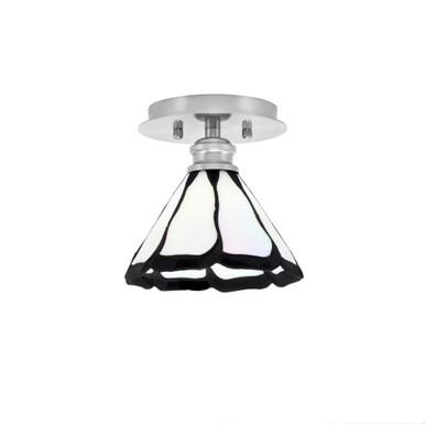 Edge 1 Light 7 Inch Wide Steel Semi Flush Mount by Toltec - 1160-7-6.75-1