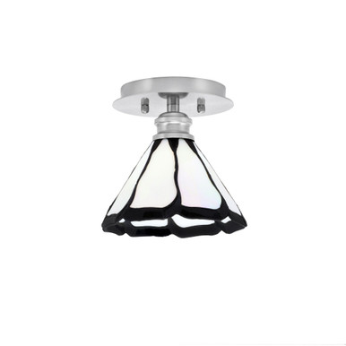 Edge 1 Light 7 Inch Wide Steel Semi Flush Mount by Toltec - 1160-7-6.75-1