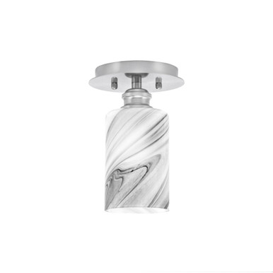 Edge 1 Light 8 Inch Length Steel Semi Flush Mount by Toltec - 1160-6-8.5-1