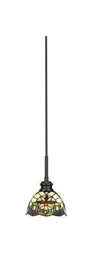 Edge 1 Light Small Cord Pendant 9.25 Inch Tall by Toltec - 1152-7-9.25