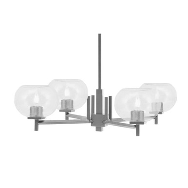 Franklin 4 Light Chandelier 7.25 Inch Tall and 29.25 Inch Wide by Toltec - 1204-725-2925