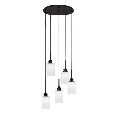 Edge 5 Light Large Cord Hung Cluster Pendant 19.75 Inch Wide by Toltec - 1175-ES-310