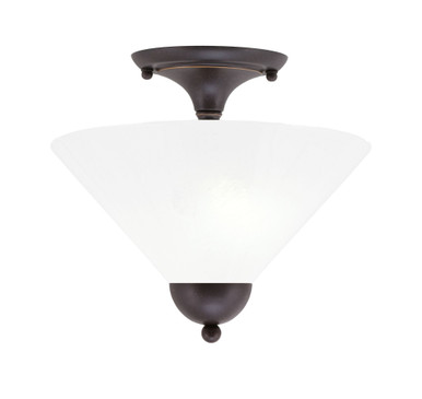 2 Light 12 Inch Wide Semi Flush Mount by Toltec - 120-121075
