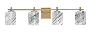 Franklin 4 Light Bath Bar 8.75 x 34.75 Inches by Toltec  - 1214-MB-549