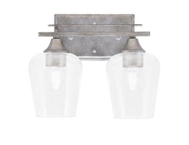 Uptowne 2 Light Bubble Glass Vanity Light 12.5 Inch Length by Toltec - 132-DG-210