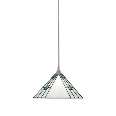 1 Light Medium Stem Hung Pendant 14 Inch Wide by Toltec - 13-BN-953