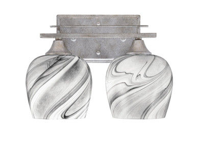 Uptowne 2 Light Vanity Light 10 Inch Tall by Toltec - 132-DG-4810