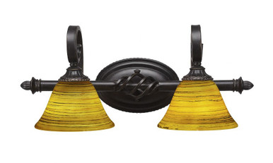 Elegante 2 Light Vanity Light 9.25 Inch Wide by Toltec - 162-925-9-2075