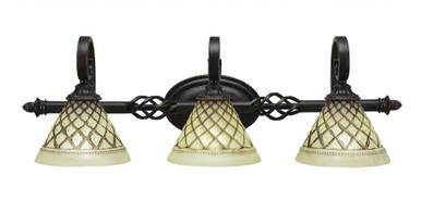Elegante 3 Light Vanity Light 30.25 Inch Length by Toltec - 163-10-9-3025