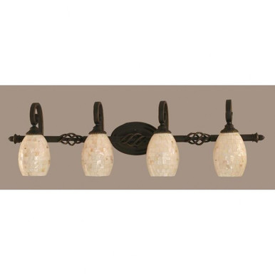 Elegante 4 Light Vanity Light 11 Inch Tall by Toltec - 164-875-11-395