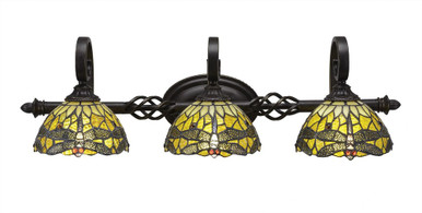 Elegante 3 Light Bath Bar 8.75 x Inch by Toltec  - 163--875-2975
