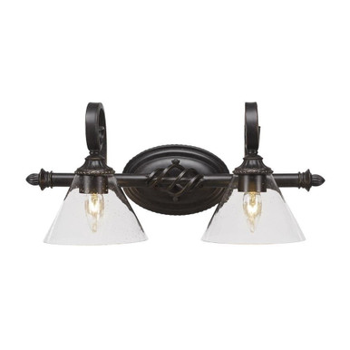 Elegante 2 Light Bath Bar 9.5 x Inches by Toltec  - 162--95-2075
