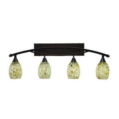 Bow 4 Light Vanity Light 36 Inch Length by Toltec - 174-825-14-36