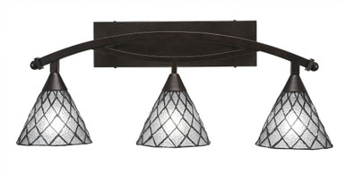 Bow 3 Light Art Glass Vanity Light 21.75 Inch Length by Toltec - 173--85-2175