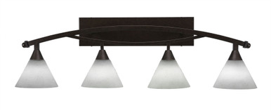 Bow 4 Light Vanity Light 38.5 Inch Length by Toltec - 174--115-385