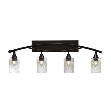 Bow 4 Light Steel Vanity Light 13 Inch Tall by Toltec - 174--13-3725