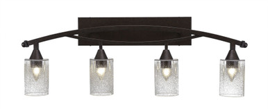 Bow 4 Light Steel Vanity Light 13 Inch Tall by Toltec - 174--13-3725