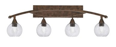 Bow 4 Light Steel Vanity Light 38.5 Inch Length by Toltec - 174-1225-41