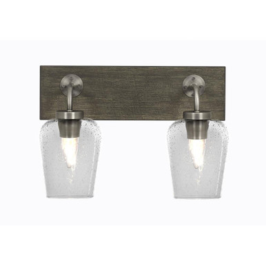 Oxbridge 2 Light Steel Vanity Light 16 Inch Length by Toltec - 1772-GPDW-210