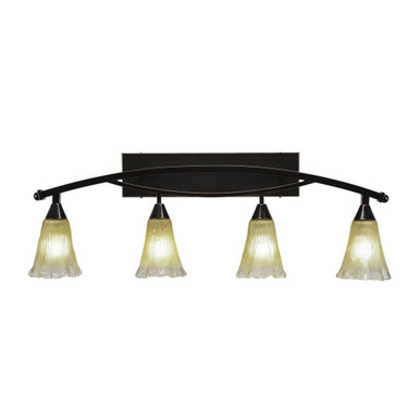 Bow 4 Light Vanity Light 38 Inch Length by Toltec - 174-85-1375-38