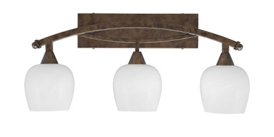 Bow 3 Light Bubble Glass Vanity Light 27.5 Inch Length by Toltec - 173-1225-48