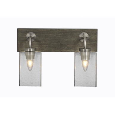 Oxbridge 2 Light Down Glass Vanity Light 16 Inch Length by Toltec - 1772-GPDW-530