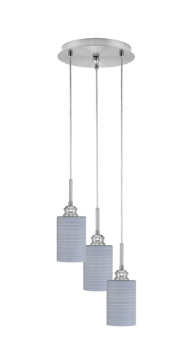 Array 3 Light Small Pendant 12.75 Inch Tall by Toltec - 1816-BN-9.25