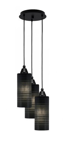 Array 3 Light Small Pendant 13.25 Inch Tall by Toltec - 1816-MB-9.5-13.25