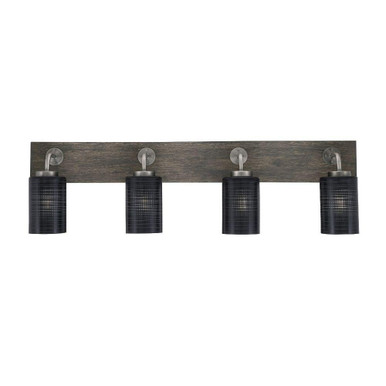 Oxbridge 4 Light Matrix Glass Vanity Light 36 Inch Length by Toltec - 1774-GPDW-4069