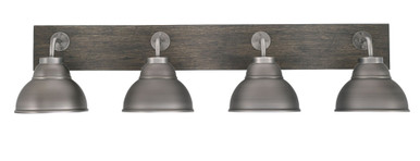 Oxbridge 4 Light Metal Shade Vanity Light 8.75 Inch Tall by Toltec - 1774-GPDW-427-GP