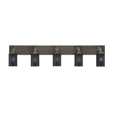 Oxbridge 5 Light Matrix Glass Vanity Light 46.5 Inch Length by Toltec - 1775-GPDW-4069