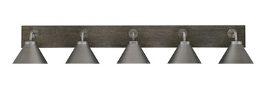 Oxbridge 5 Light Metal Shade Vanity Light 47.5 Inch Length by Toltec - 1775-GPDW-421-GP