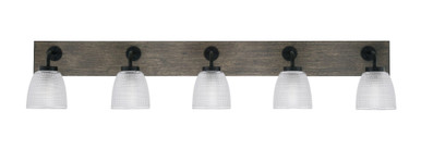 Oxbridge 5 Light Ribbed Glass Vanity Light 46.5 Inch Length by Toltec - 1775-GPDW-500