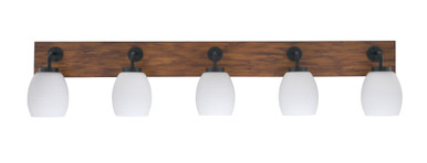 Oxbridge 5 Light Dome Glass Vanity Light 46.5 Inch Length by Toltec - 1775-GPDW-615