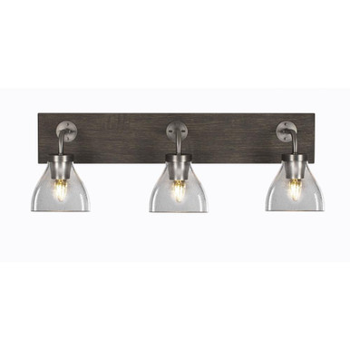 Oxbridge 3 Light Steel Vanity Light 26.75 Inch Length by Toltec - 1773-GPDW-4760