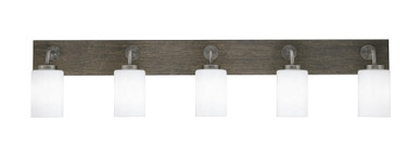 Oxbridge 5 Light Steel Vanity Light 46.5 Inch Length by Toltec - 1775-GPDW-300