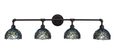 Vintage 4 Light Vanity Light 43 Inch Wide by Toltec - 184-43-105-