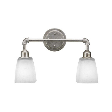 Vintage 2 Light Vanity Light 17.25 Inch Length by Toltec - 182-DG-460