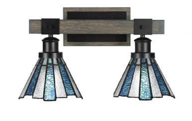 Tacoma 2 Light Art Glass Vanity Light 17 Inch Length by Toltec - 1842--1025-17