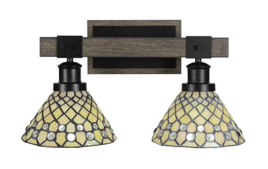 Tacoma 2 Light Steel Vanity Light 17.5 Inch Length by Toltec - 1842--975-175