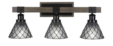 Tacoma 3 Light Art Glass Vanity Light 27.25 Inch Length by Toltec - 1843--1025-2725