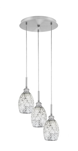 Array 3 Light Medium Pendant 11.25 Inch Wide by Toltec - 1818-BN-11.25